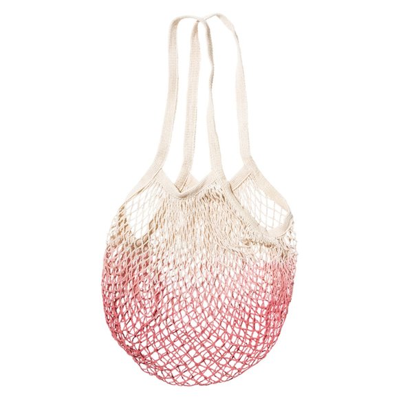 FFF Pink Ombre Dip Dyed Reusable Market Grocery Tote Bag - Picture 3 of 8